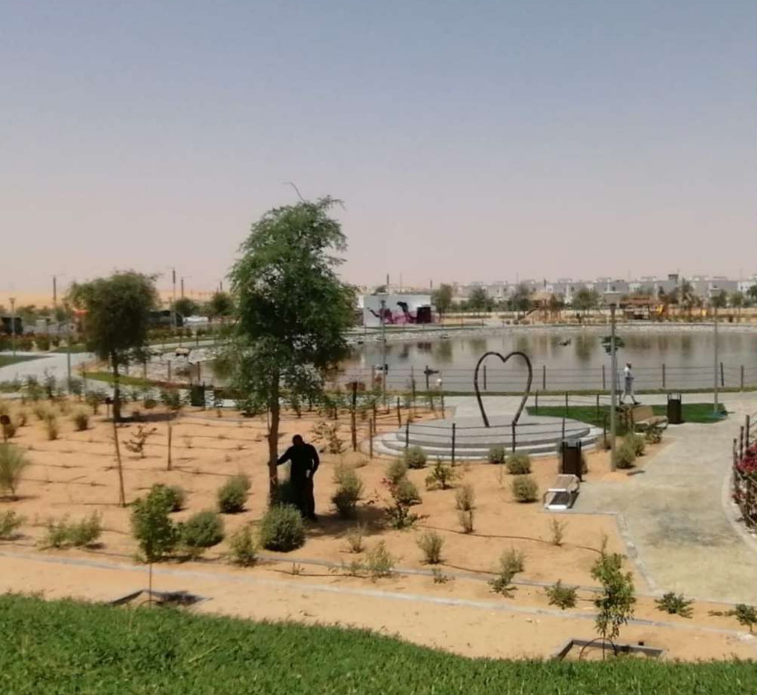 Landscaped public park and lake delivered by Western Beach